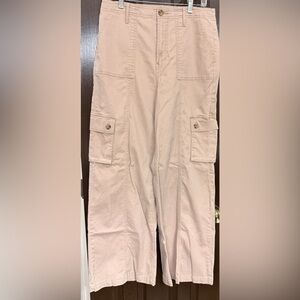 a.n.a Light Tan Cargo Wide Leg Pants